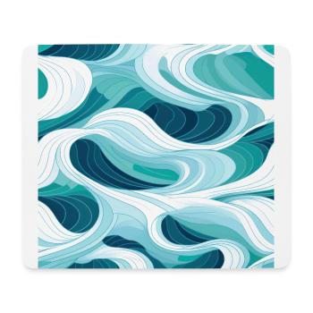 Ephemeral Crests: Hokusai Waves Reimagined - Mouse Pad (horizontal) - white - Front