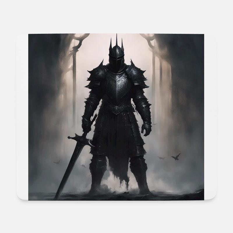 Black Knight - Mouse Pad (horizontal) - white
