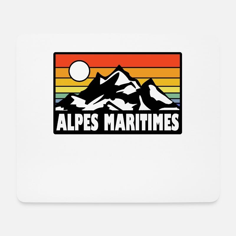 Alpes Maritimes - Mousepad (Querformat) - Weiß