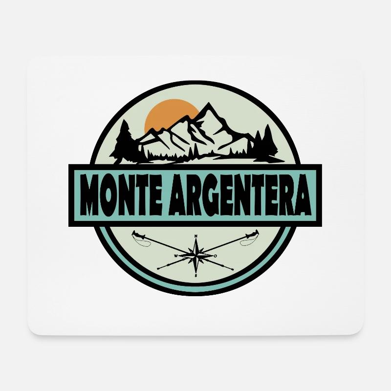 Monte Argentera - Mousepad (Querformat) - Weiß