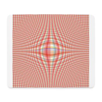 karierten Fischblase - Mousepad (Querformat) - Weiß - Vorne