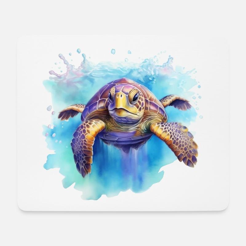 Blue Tortoise - Mouse Pad (horizontal) - white