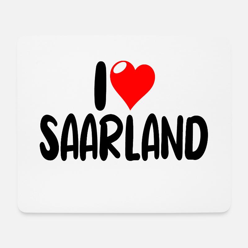 Saarland - Mousepad (Querformat) - Weiß