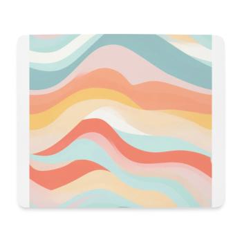 Nostalgie d’automne: Doodle Retro Pastel Doodle Delight - Tapis de souris (format paysage) - blanc - Devant