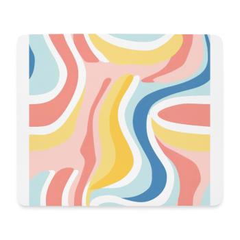 Nostalgie d’automne: Doodle Retro Pastel Doodle Delight - Tapis de souris (format paysage) - blanc - Devant