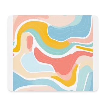Nostalgie d’automne: Doodle Retro Pastel Doodle Delight - Tapis de souris (format paysage) - blanc - Devant
