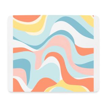 Nostalgie d’automne: Doodle Retro Pastel Doodle Delight - Tapis de souris (format paysage) - blanc - Devant