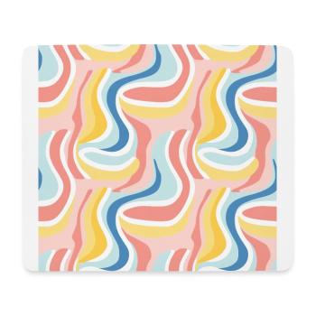 Nostalgie d’automne: Doodle Retro Pastel Doodle Delight - Tapis de souris (format paysage) - blanc - Devant