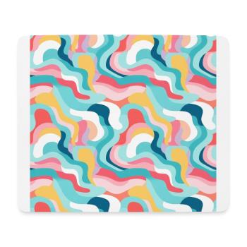 Nostalgie d’automne: Doodle Retro Pastel Doodle Delight - Tapis de souris (format paysage) - blanc - Devant