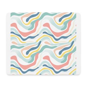 Nostalgie d’automne: Doodle Retro Pastel Doodle Delight - Tapis de souris (format paysage) - blanc - Devant