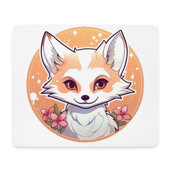 Fox Anime - Mouse Pad (horizontal) - white - Front