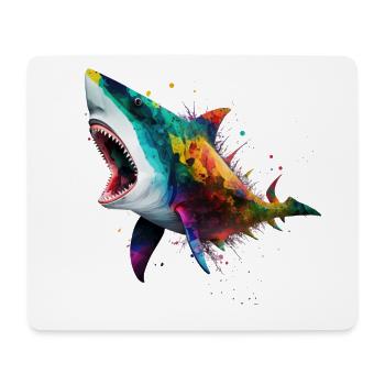 Requin cool - Tapis de souris (format paysage) - blanc - Devant