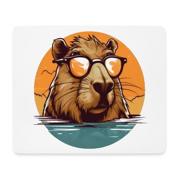 Capybara - Mousepad (Querformat) - Weiß - Vorne