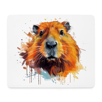 Capybara - Mousepad (Querformat) - Weiß - Vorne