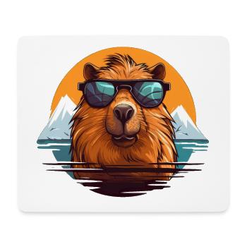 Capybara - Mousepad (Querformat) - Weiß - Vorne