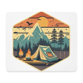 Camper,Outdoor Adventure Awaits - Mouse Pad (horizontal) - white - Front