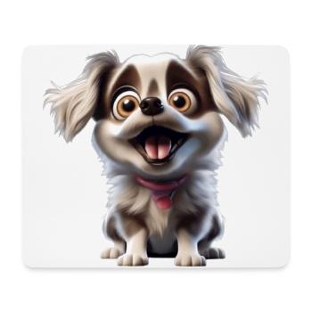 Welpenliebe Niedlicher Hund - Mousepad (Querformat) - Weiß - Vorne