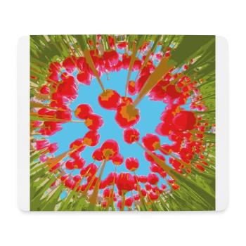 TULIPES - Tapis de souris (format paysage) - blanc - Devant