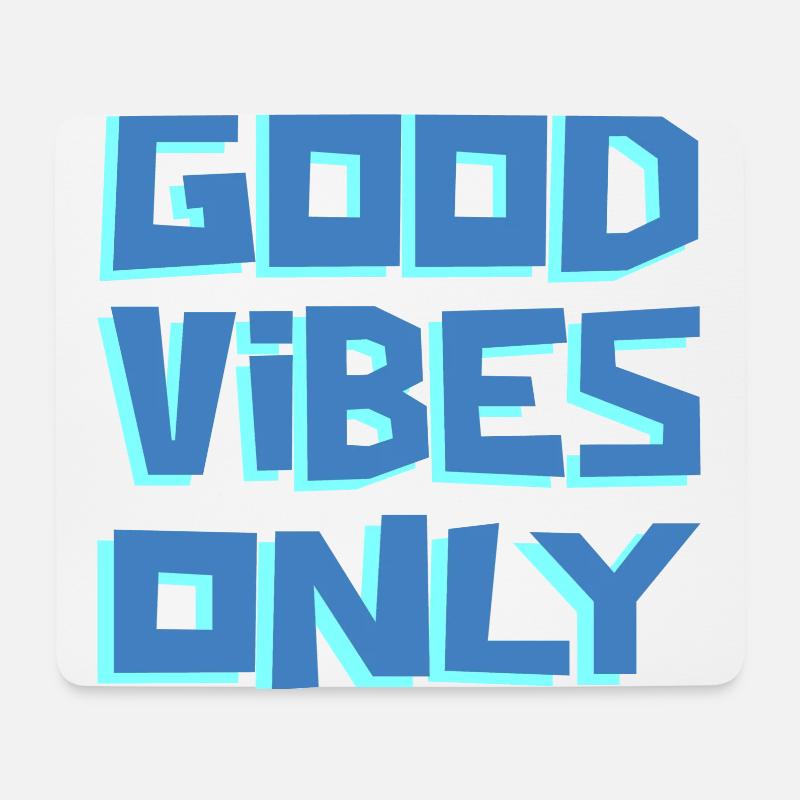 NUR GUTE VIBZ ! - Mousepad (Querformat) - Weiß
