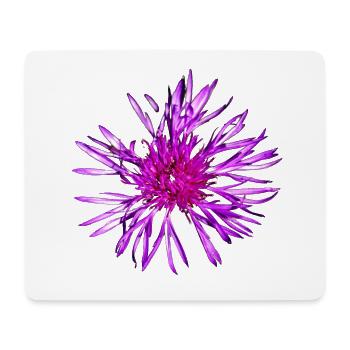 pink blossom of a thistle - Mouse Pad (horizontal) - white - Front
