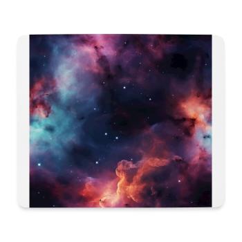 Stellar Odyssey: Kosmische Nebelumarmung - Mousepad (Querformat) - Weiß - Vorne