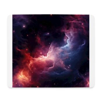 Stellar Odyssey: Kosmische Nebelumarmung - Mousepad (Querformat) - Weiß - Vorne