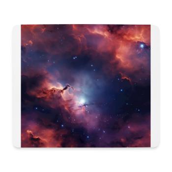 Stellar Odyssey: Kosmische Nebelumarmung - Mousepad (Querformat) - Weiß - Vorne