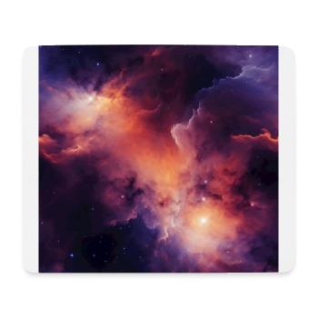 Stellar Odyssey: Kosmische Nebelumarmung - Mousepad (Querformat) - Weiß - Vorne