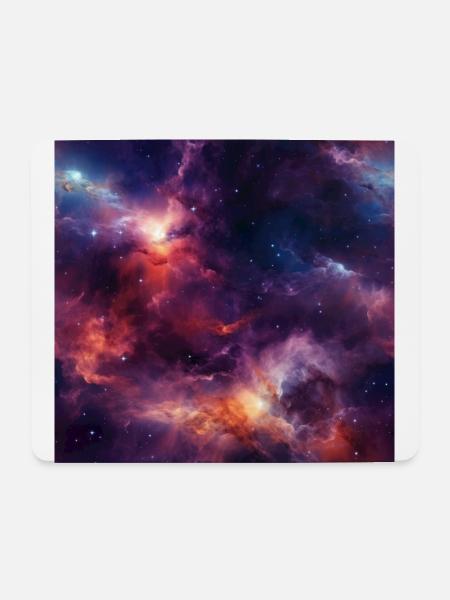 Stellar Odyssey: Kosmisk tåge omfavner - Musemåtte (tværformat) - hvid