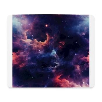 Stellar Odyssey: Kosmische Nebelumarmung - Mousepad (Querformat) - Weiß - Vorne