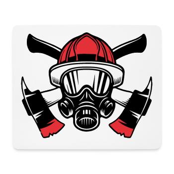 Äxte und Helm - Mousepad (Querformat) - Weiß - Vorne