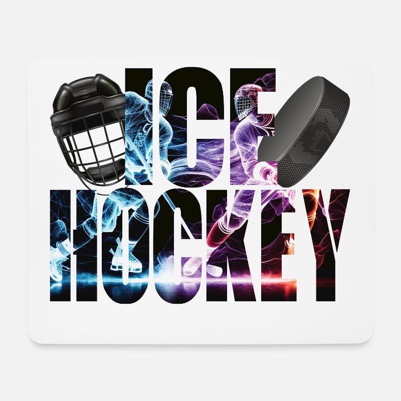 Ice Hockey - Mouse Pad (horizontal) - white