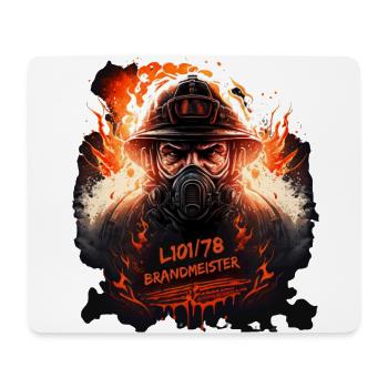 Brandmeister im Einsatz - Mousepad (Querformat) - Weiß - Vorne