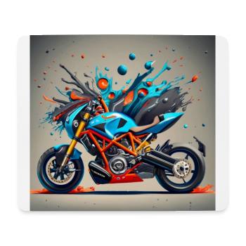 Moto colorée - Tapis de souris (format paysage) - blanc - Devant