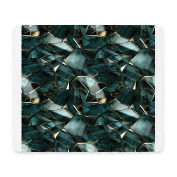 Funky Trompe-l'oeil: Grün, Türkis und Gold - Mousepad (Querformat) - Weiß - Vorne