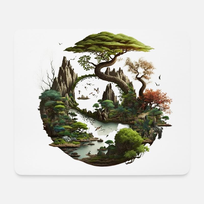 der Natur auf der Spur - Mousepad (Querformat) - Weiß