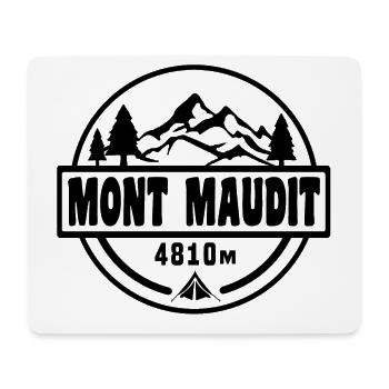 Mont Maudit - Mousepad (Querformat) - Weiß - Vorne
