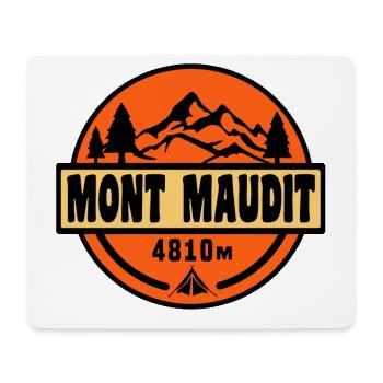 Mont Maudit - Mousepad (Querformat) - Weiß - Vorne