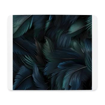 Murmures de plumes bleues - Tapis de souris (format paysage) - blanc - Devant