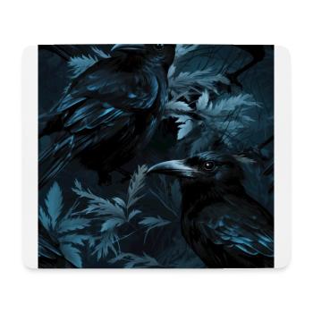 Murmures de plumes bleues - Tapis de souris (format paysage) - blanc - Devant
