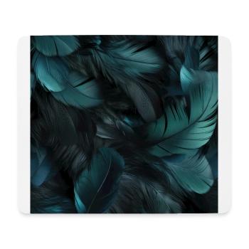 Murmures de plumes bleues - Tapis de souris (format paysage) - blanc - Devant