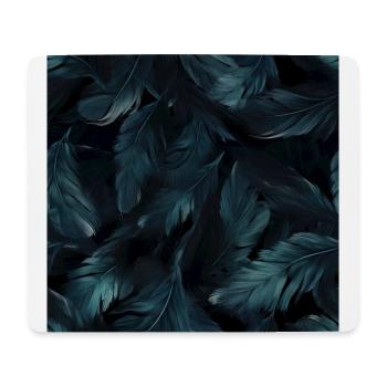 Murmures de plumes bleues - Tapis de souris (format paysage) - blanc - Devant