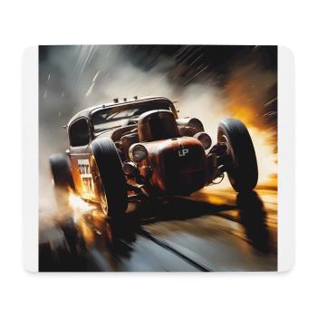 Rusty Hot Rod Rennen #3 - Mousepad (Querformat) - Weiß - Vorne