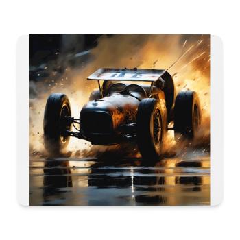 Rusty Hot Rod Rennen #5 - Mousepad (Querformat) - Weiß - Vorne