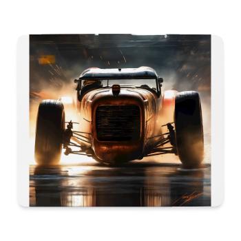 Rusty Hot Rod Rennen #9 - Mousepad (Querformat) - Weiß - Vorne