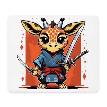 Ninja Giraffe #1 - Mouse Pad (horizontal) - white - Front
