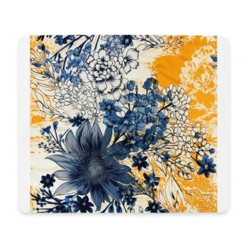 Blossom Mosaic - Mouse Pad (horizontal) - white - Front