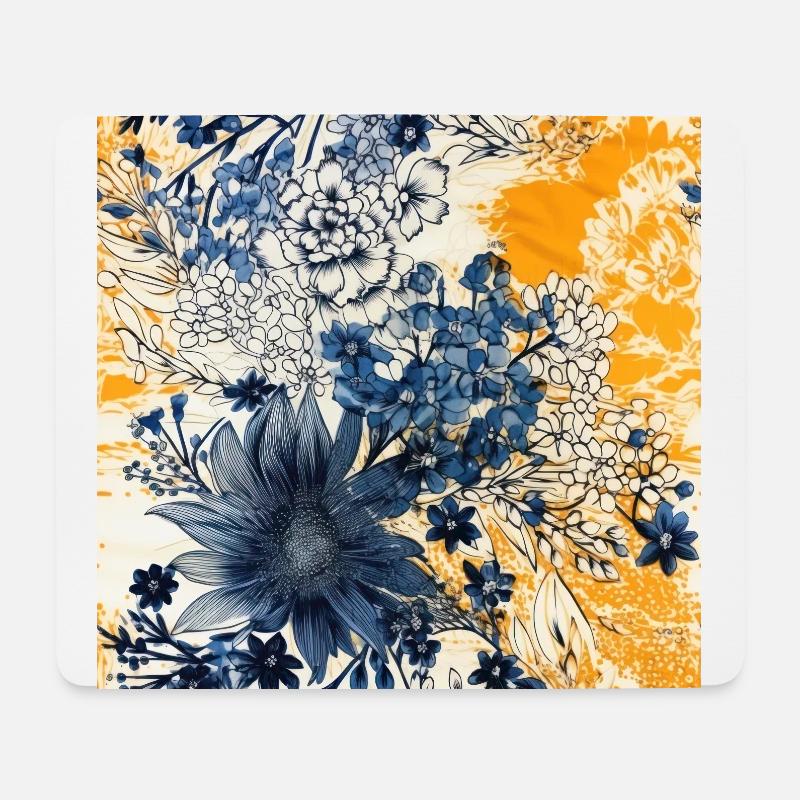 Blossom Mosaic - Mouse Pad (horizontal) - white