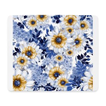 Blossom Mosaic - Mouse Pad (horizontal) - white - Front