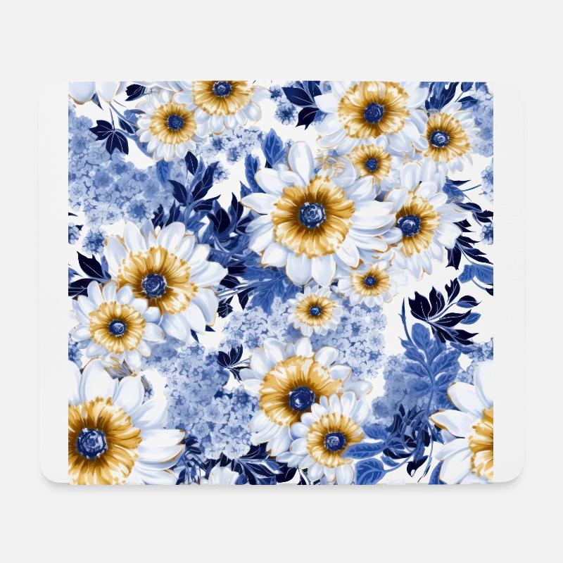 Blossom Mosaic - Mouse Pad (horizontal) - white